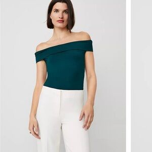 Elegant Off-Shoulder Green Top